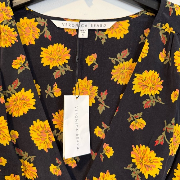 Veronica Beard Silk Floral Dress Size 10 - Picture 4 of 5